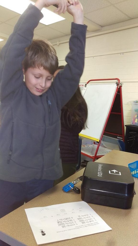 Students with Breakout Box