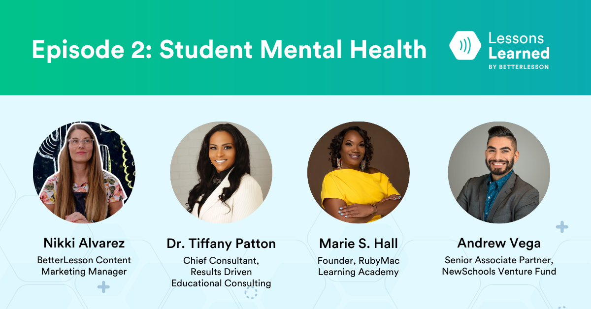 Lessons Learned Episode 2 podcast focusing on student mental health